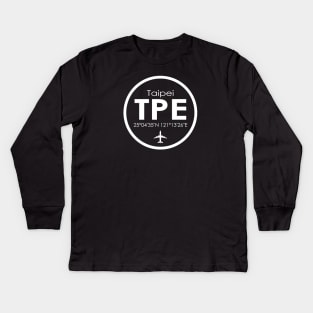 TPE, Taiwan Taoyuan International Airport Kids Long Sleeve T-Shirt